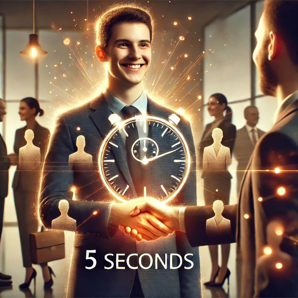 An image showing that you are judged in the first 5 seconds